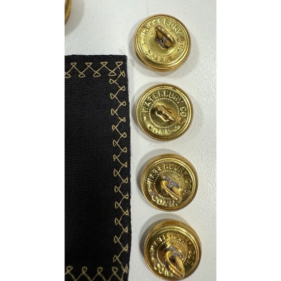 Brooks Brothers Golden Fleece Metal Blazer Buttons Set Of 10 Waterbury USA - Picture 6 of 10